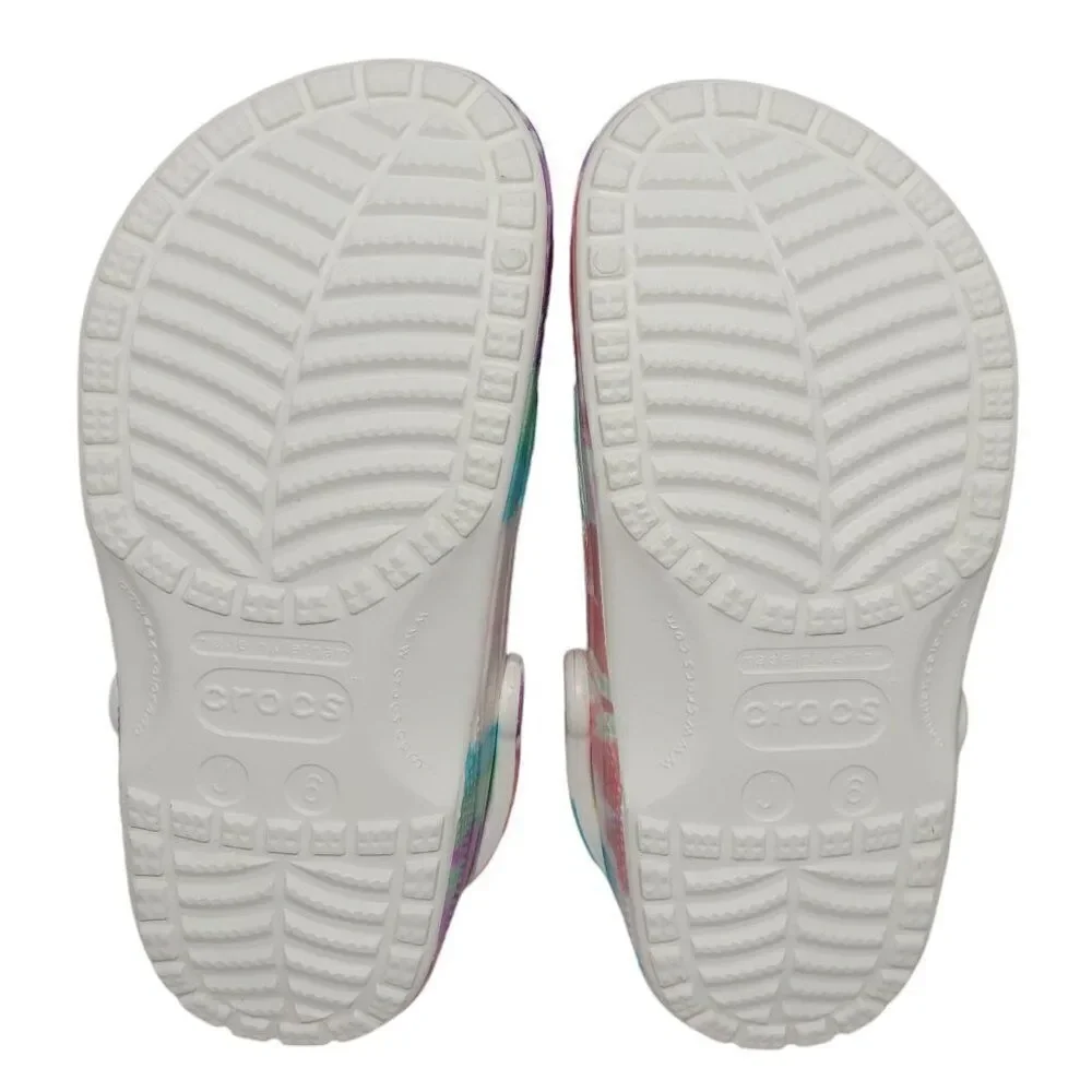 Crocs Clogs Jr Big Kid J6 Classic Tie Dye Multi Color Child 205451 Women 8 Men 6